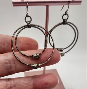 Vintage Silpada 925 Silver Hoops From Israel (Stamped)